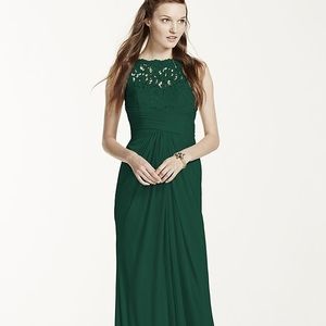 David’s Bridal Sleeveless Long Mesh Dress